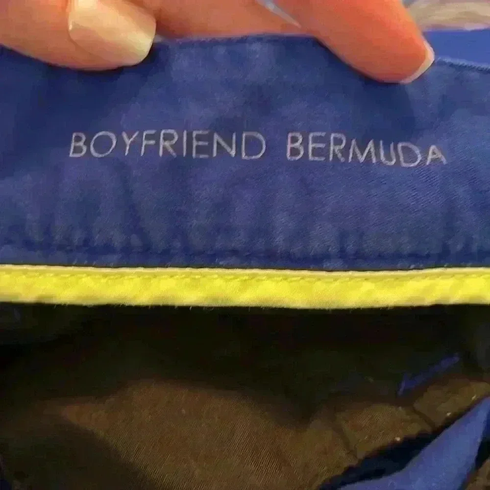 Stylus Boyfriend Bermuda Shorts Size 8 Royal Blue